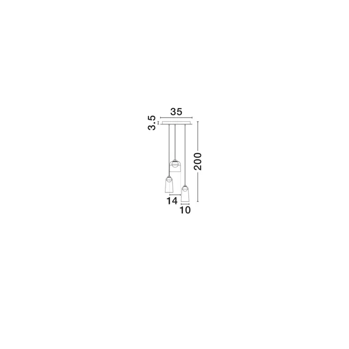 DIONE VISILICA LED 15W 443lm 3000K IP20