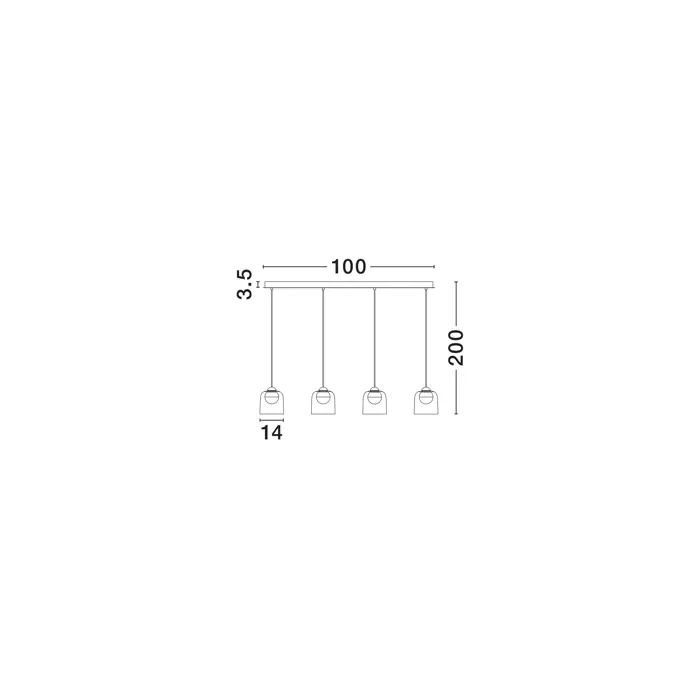 DIONE VISILICA LED 20W 820lm 3000K IP20