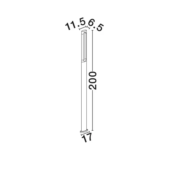 DIRA VANJSKA STAJAĆA LED SVJETILJKA 11Watt 472Lm IP65 3000K ANTRACIT