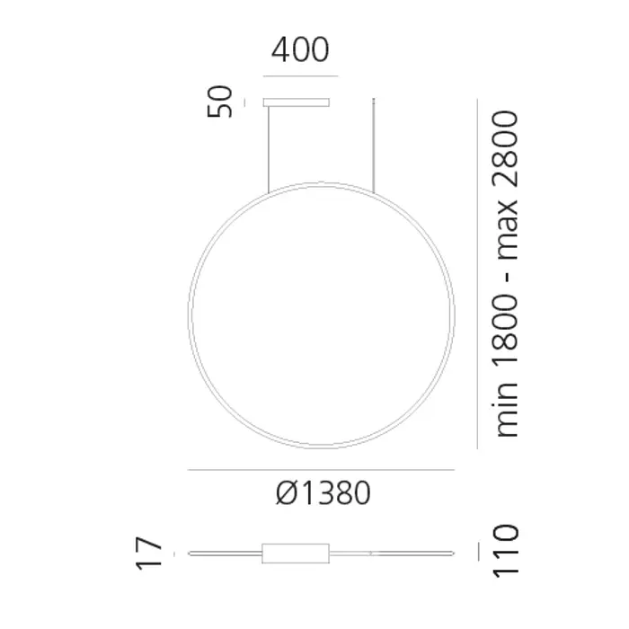 DISCOVERY VERTICAL 140 RGBW VISILICA SANITIZIRANI ALUMINIJ 79W 4123lm