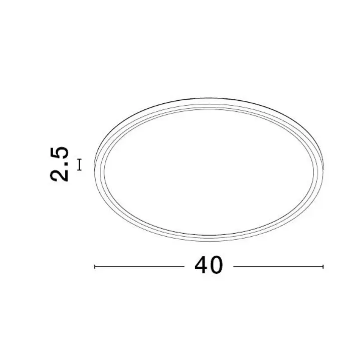 DIXIE PLAFONSKA SVJETILJKA LED 36W/3000-4000-6500K/3200lm/ /IP20/CRNA