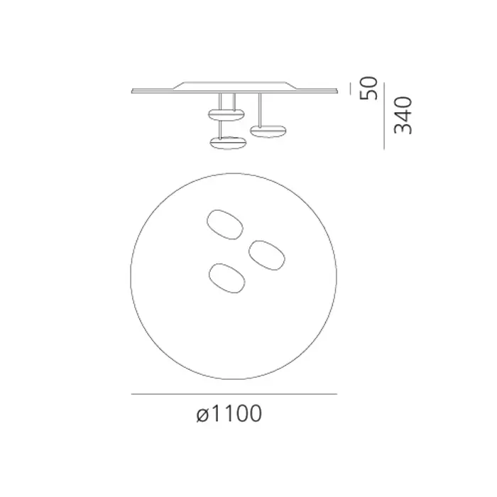 DROPLET LED STROPNA SVJETILJKA 87W 3000K 3241lm