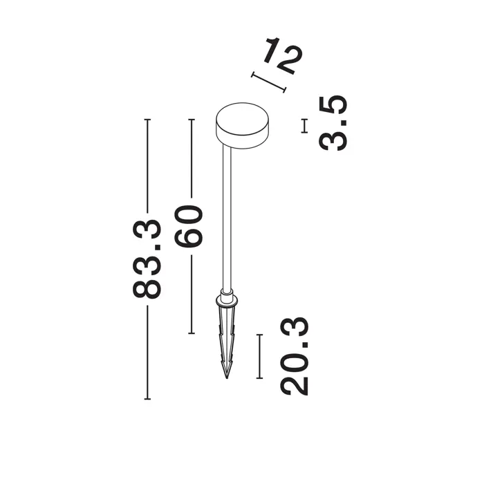 DYOL STAJAĆA LAMPA LED 3000K 377lm IP65 CRNA