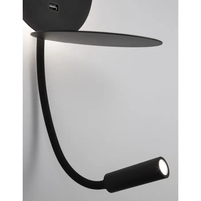 ECLIP ZIDNA LAMPA LED 9W/3000K/520lm/IP20/CRNA