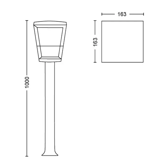 ECONIC PHILIPS HUE pametna LED žarulja and Color Ambiance POST crna 1X15W 24V