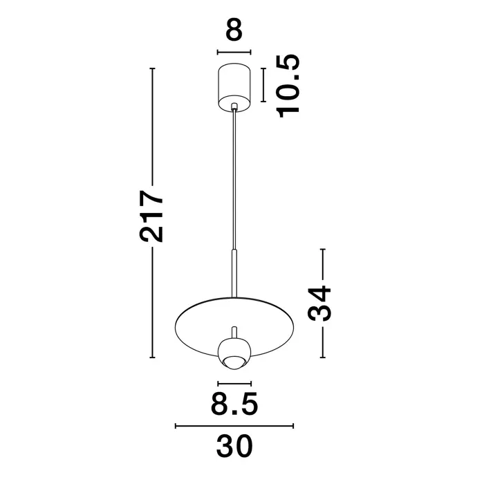 EDEM VISILICA LED/3000K/8W/590Lm/RED