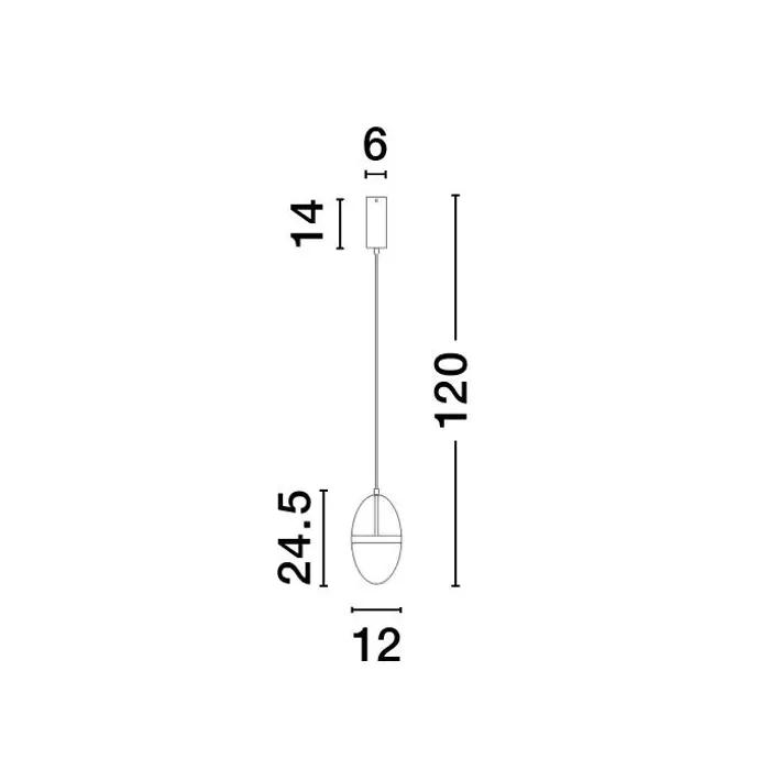 EGNA VISILICA LED /3000K/13W/1447lm/ZLATNA