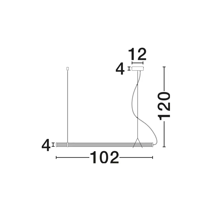 ELIOT Visilica LED 22 W 1540 lm IP20 3000 K Zlatna