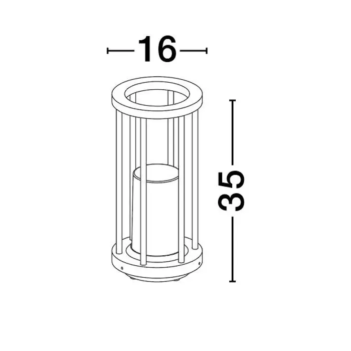 ELYSIUM STAJAĆA LAMPA E27 IP65 CRNA