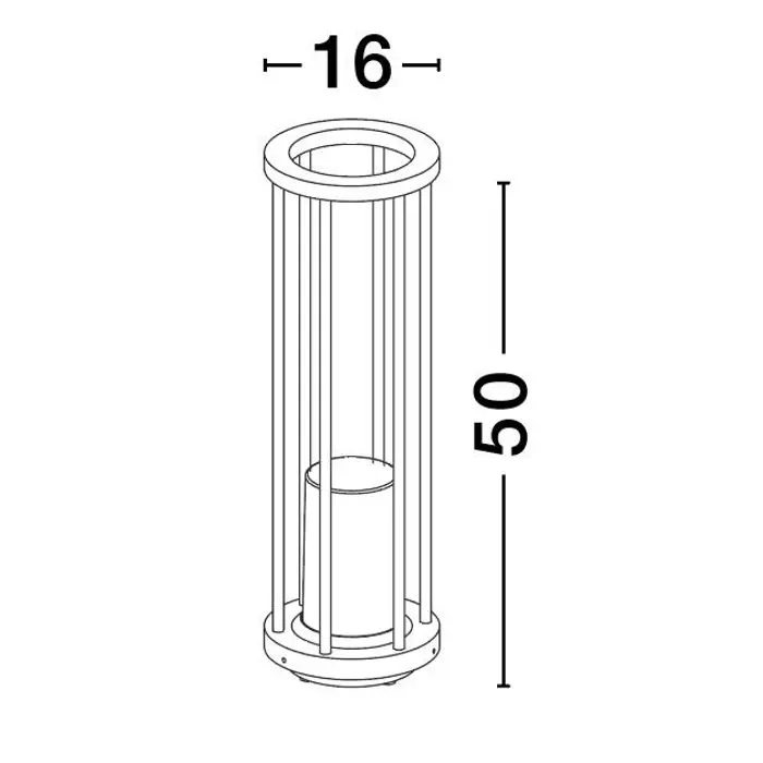 ELYSIUM STAJAĆA LAMPA E27 IP65 CRNA