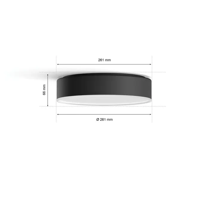 ENRAVE PHILIPS HUE pametna LED stropna svjetiljka S crna