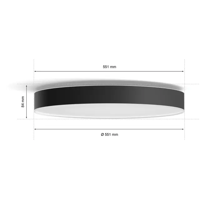 ENRAVE PHILIPS HUE LED stropna svjetiljka XL crna