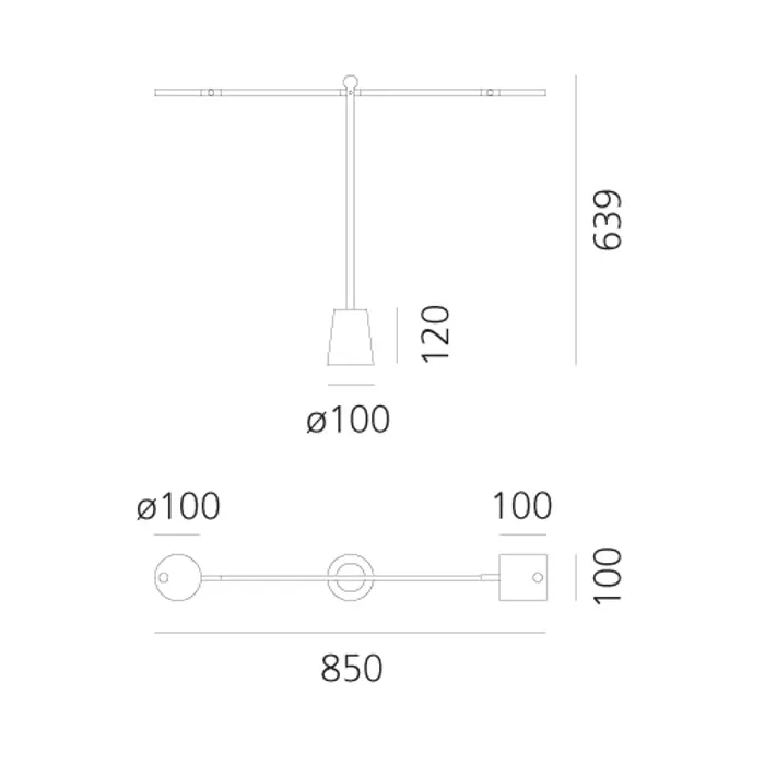 EQUILIBRIST STOLNA SVJETILJKA CRNA 12W 3000K 620lm