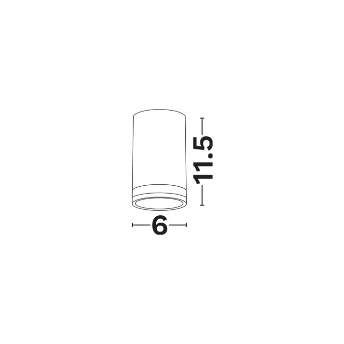 ESCA NADGRADNA SVJETILJKA BIJELA GU10 1x10 Watt IP20 220-240 Volt