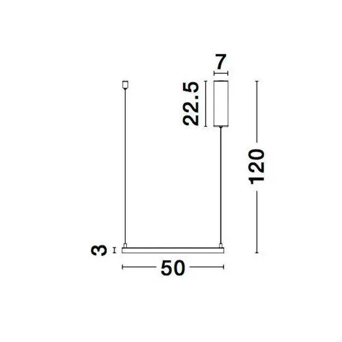 ETERNA VISILICA LED 30W/3000K/2188lm/DIMM/IP20/CRNA