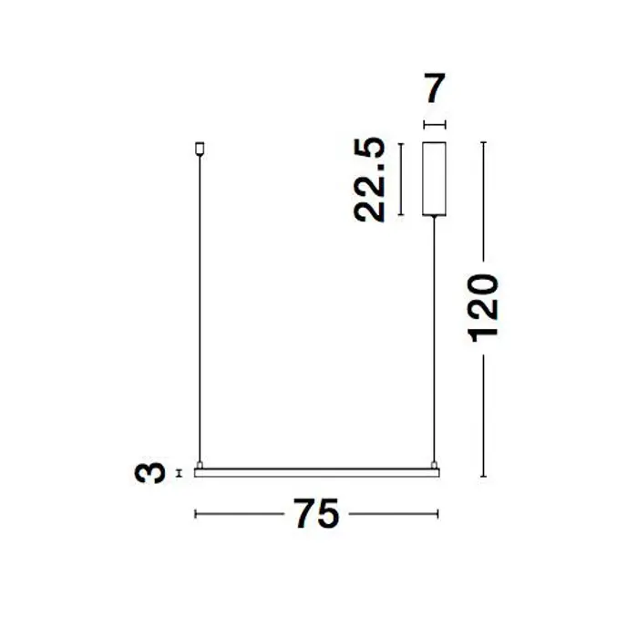 ETERNA VISILICA LED 40W/3000K/3000lm/DIMM/IP20/BIJELA