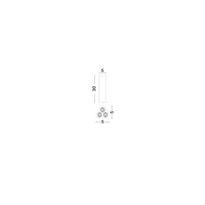 ETHO STROPNA SVJETILJKA LED /3000K/6W/452Lm/CRNA