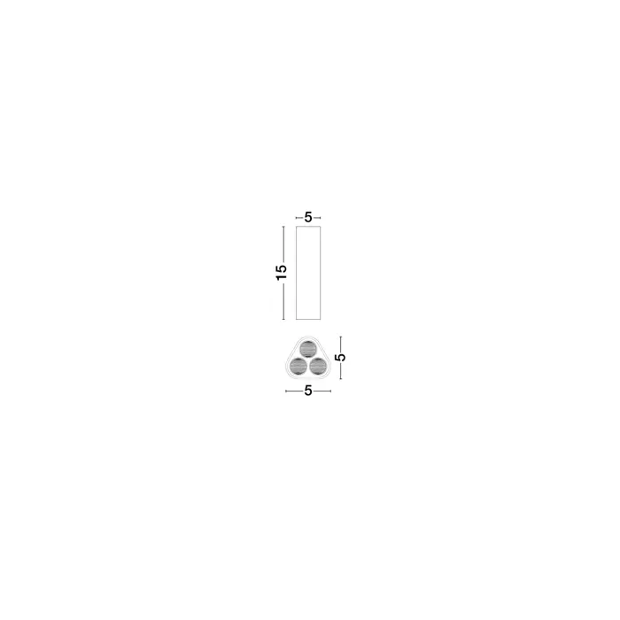 ETHO STROPNI REFLEKTOR SREBRNI LED 6W 454lm 3000K IP20