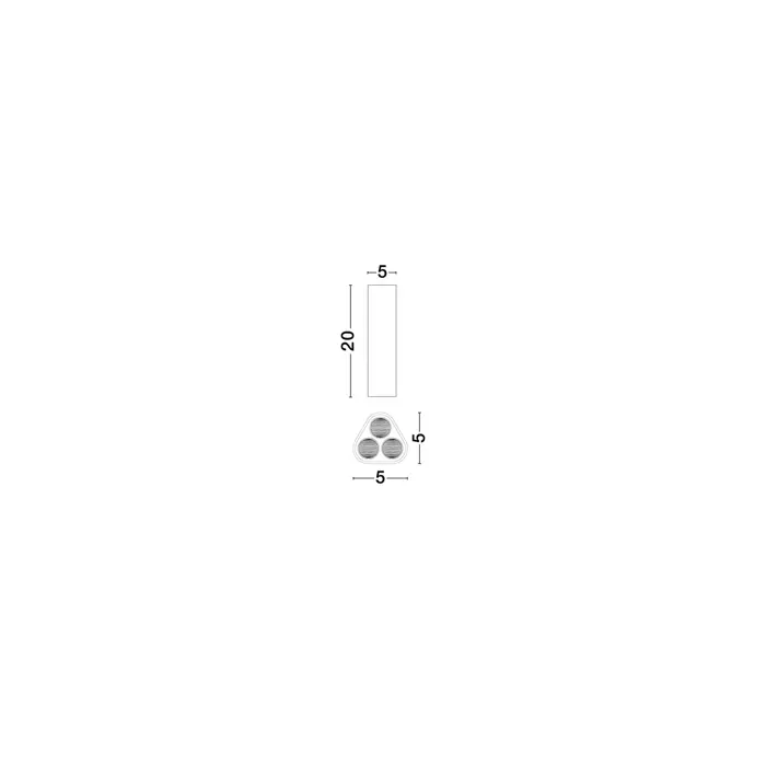ETHO STROPNI REFLEKTOR SREBRNI LED 6W 459lm 3000K IP20