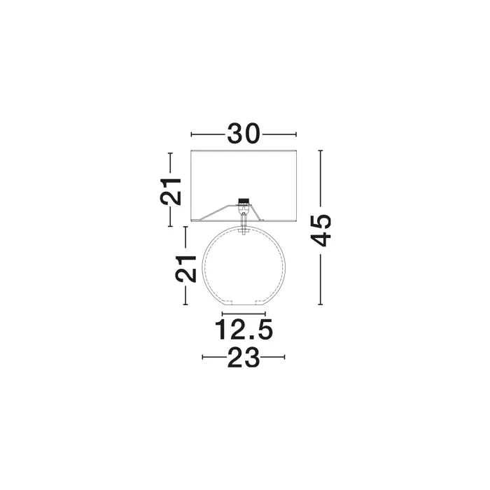 EVER 30 STOLNA SVJETILJKA BIJELA/TKANINA E27 1X12W IP20