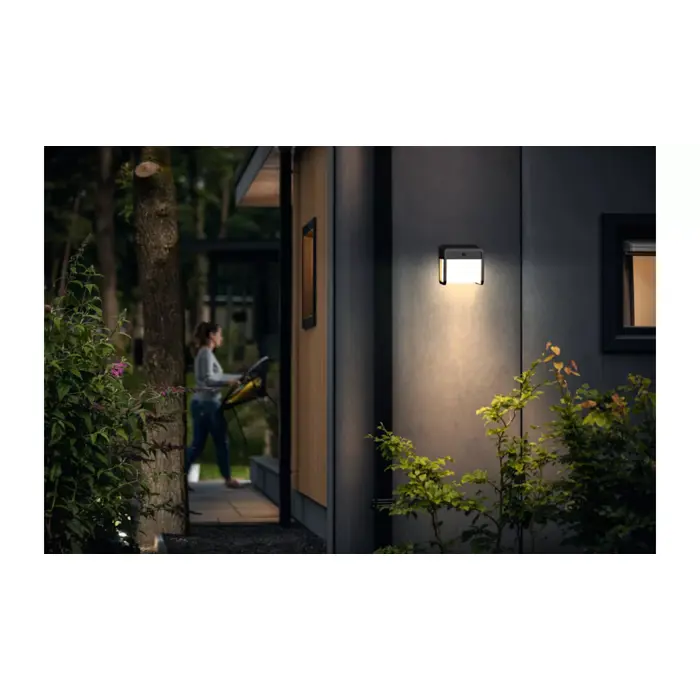 EZRA PHILIPS solarna LED svjetiljka White Ambiance kvadratna 30K crna IR