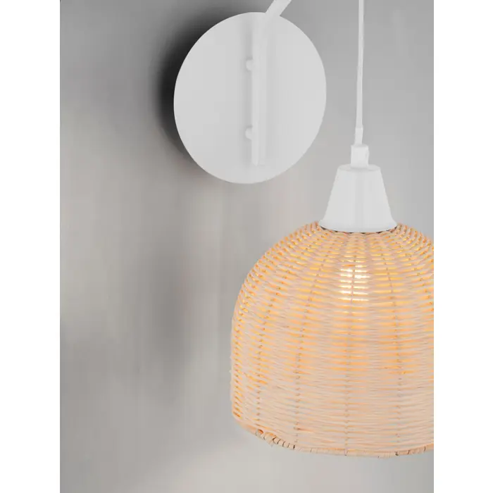 FADO ZIDNA LAMPA E27/12W/NATURAL & BIJELA