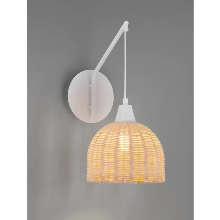 FADO ZIDNA LAMPA E27/12W/NATURAL & BIJELA