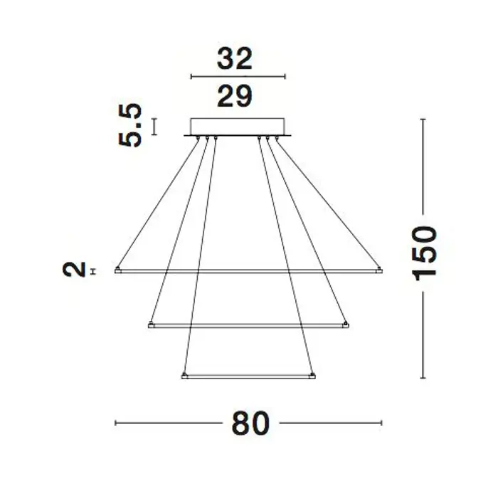 FERROL VISILICA LED 123W/3000K/6766lm/DIMM/IP20/SMEĐA