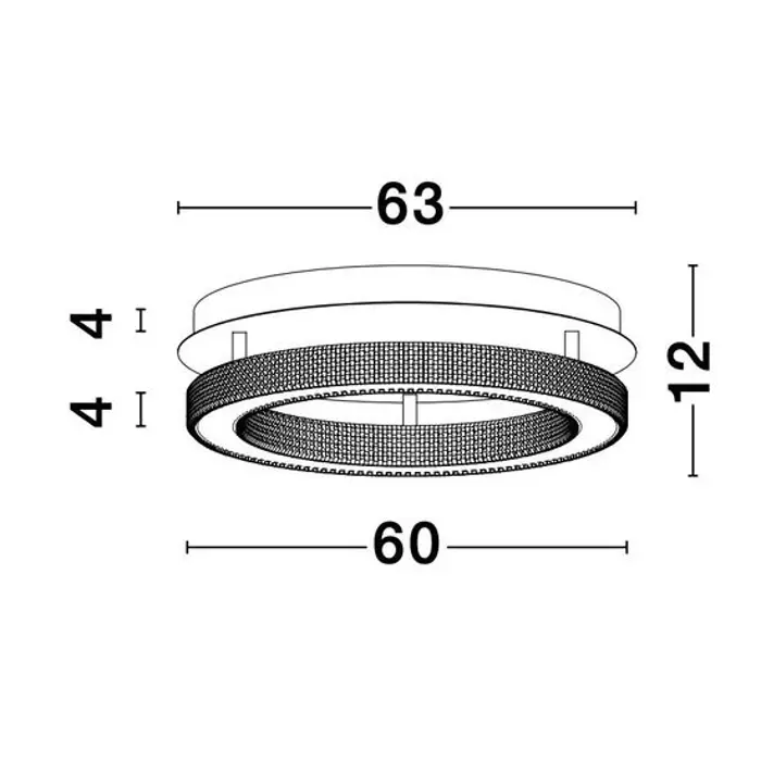 FIORE PLAFONSKA SVJETILJKA LED 59W/3000K/3919lm/DIMM/IP20/ZLATNA