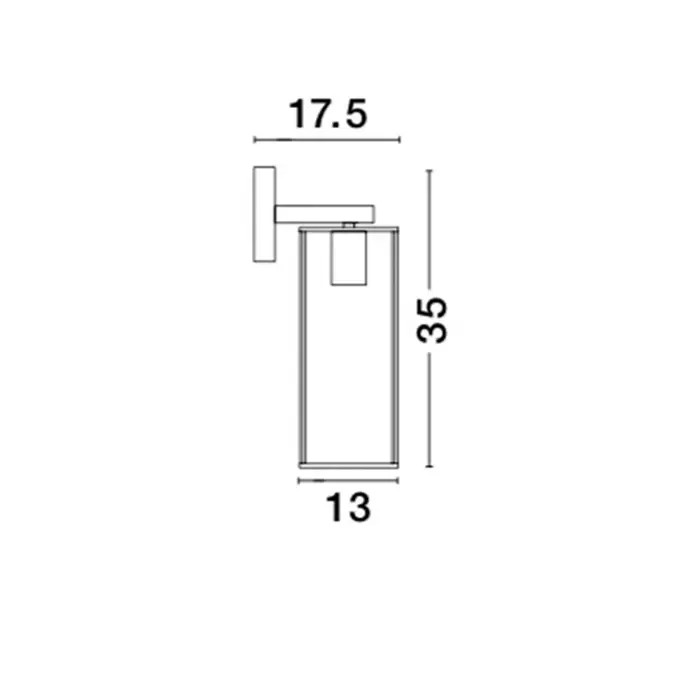 FLAVIO ZIDNA LAMPA E27 /IP20/ANTIQUE MESING