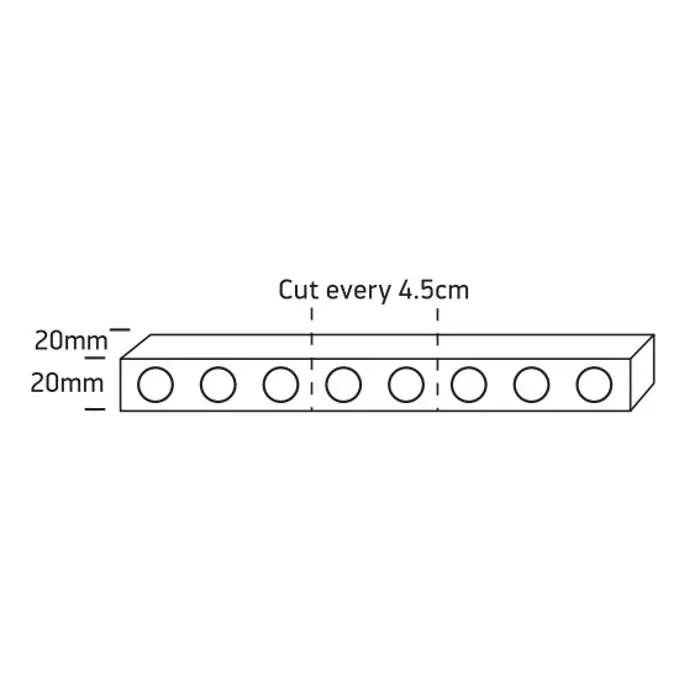 VANJSKA FLEKSIBILNA LED TRAKA 5m 15x45deg 18W/m IP65 3000K