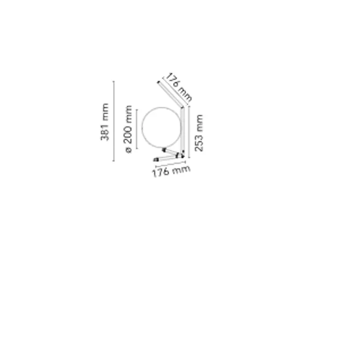 FLOS IC STOLNA LAMPA STARO ZLATO E14 60W