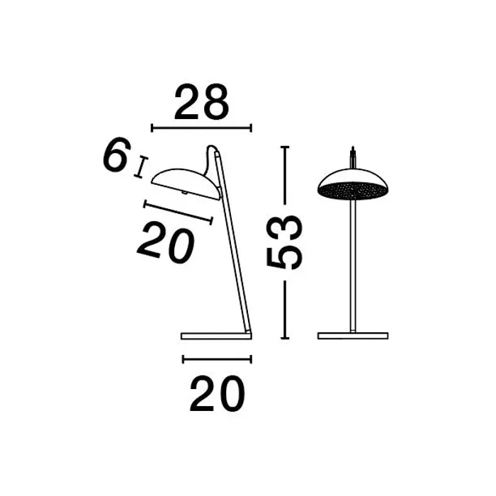 FLUTE STOLNA LAMPA LED/3000K/18W/1105Lm/CRNA