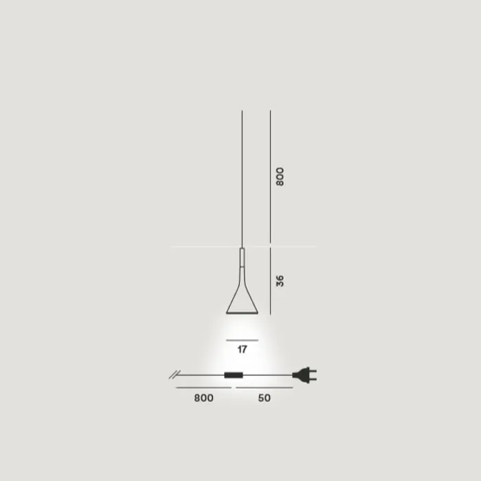 FOSCARINI APLOMB LED VISILICA SIVA