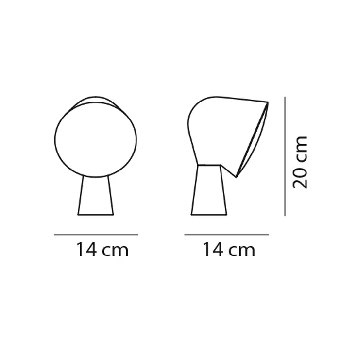 FOSCARINI BINIC STOLNA LAMPA PLAVA