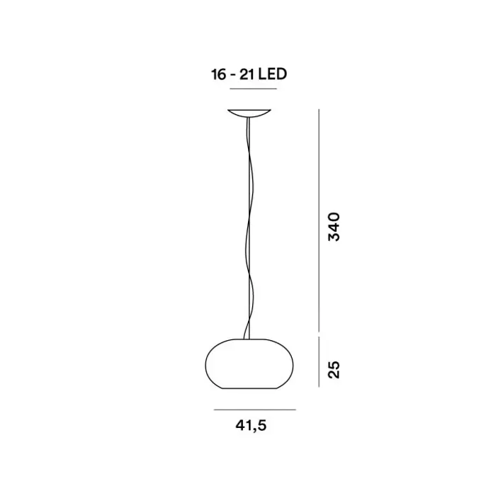 FOSCARINI BUDS 2 VISILICA TOPLO BIJELA
