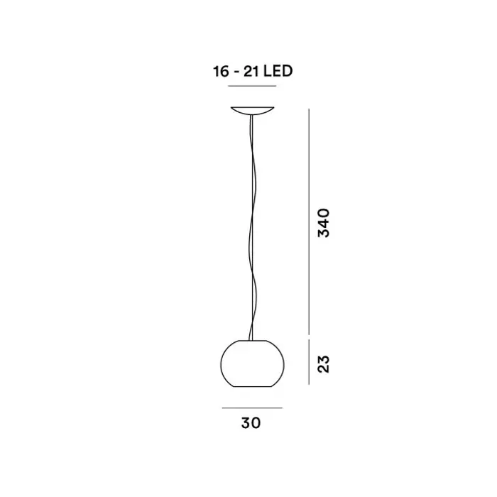 FOSCARINI BUDS 3 VISILICA LED ZELENA