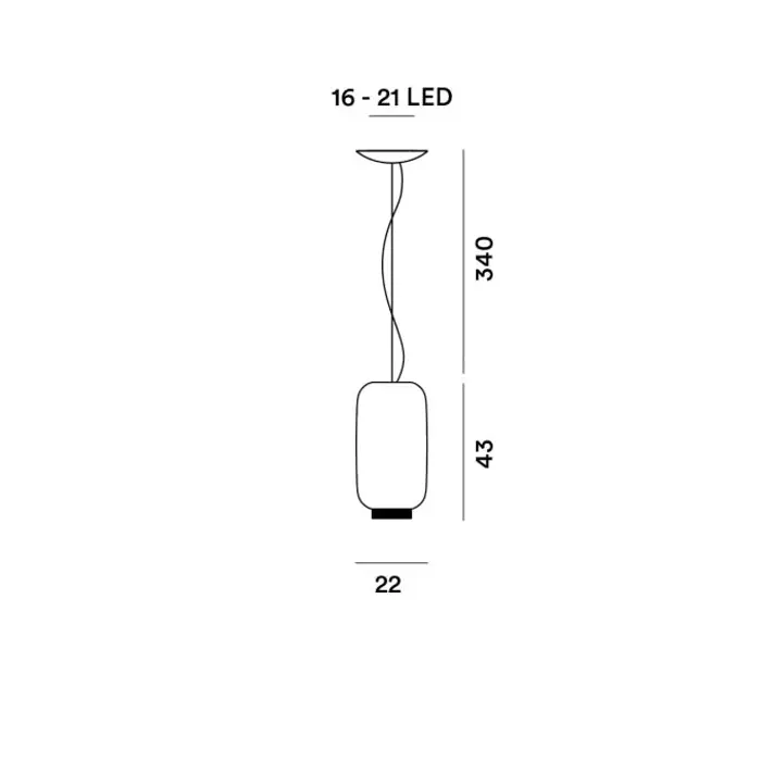 FOSCARINI CHOUCHIN 2 VISILICA BIJELA