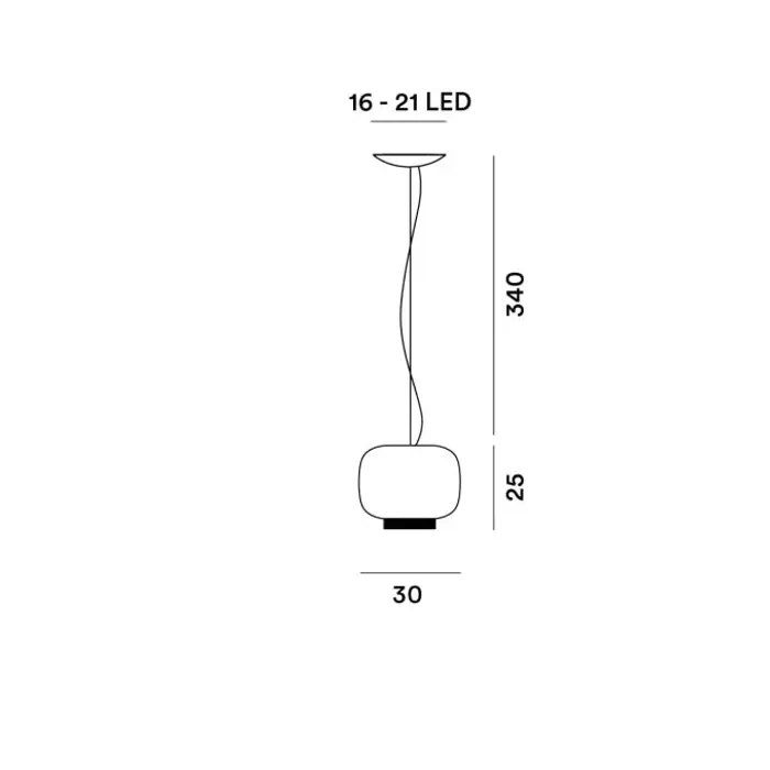FOSCARINI CHOUCHIN 3 VISILICA BIJELA