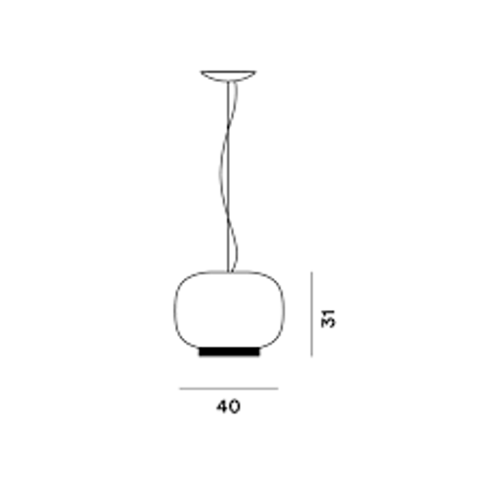 FOSCARINI CHOUCHIN REVERSE 1 VISILICA BIJELA/ZLATNA