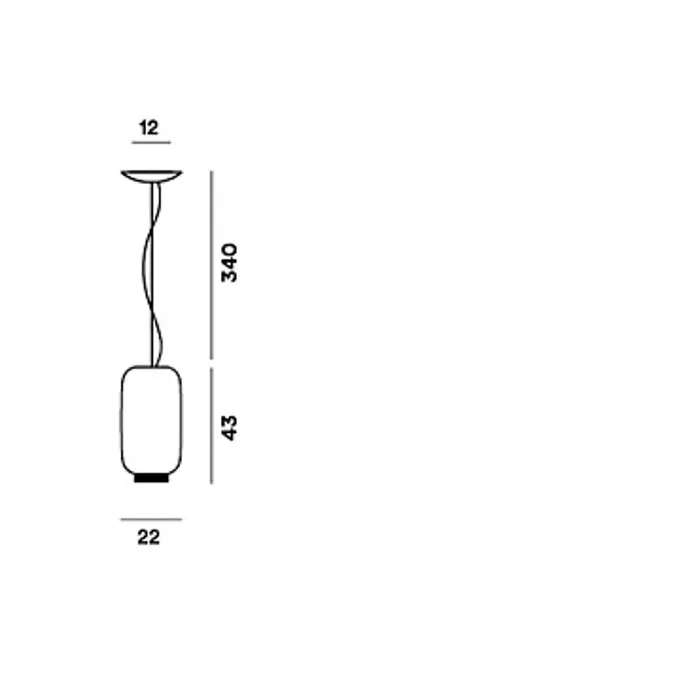 FOSCARINI CHOUCHIN REVERSE 2 VISILICA BIJELA/CRNA