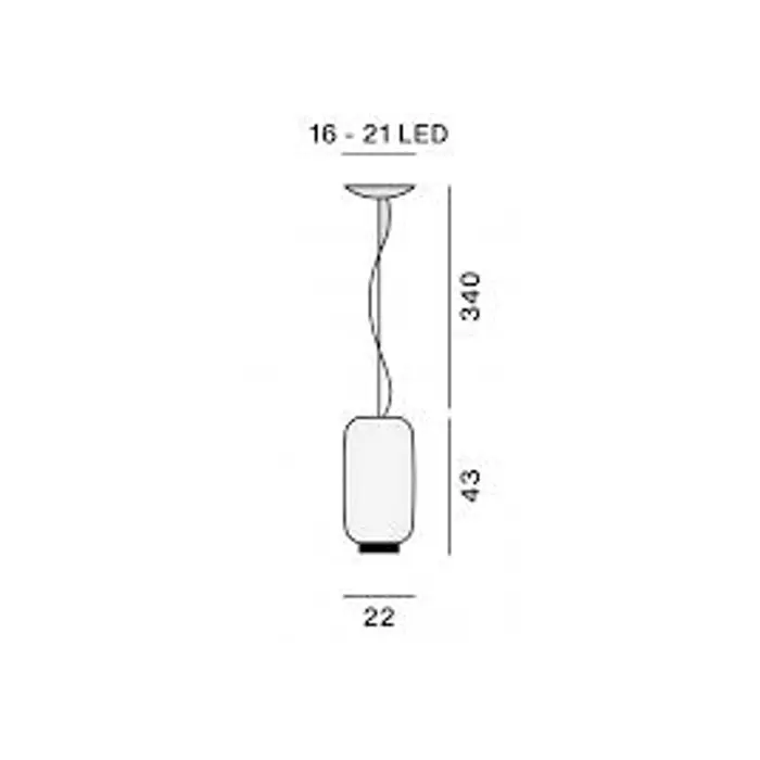 FOSCARINI CHOUCHIN REVERSE 2 VISILICA BIJELA/ZELENA