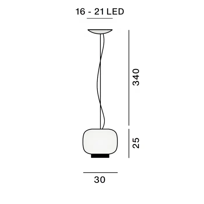 FOSCARINI CHOUCHIN REVERSE 3 VISILICA BIJELA/SIVA