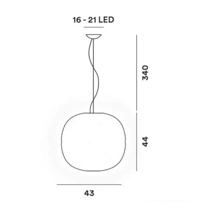 FOSCARINI GEM VISILICA BIJELA