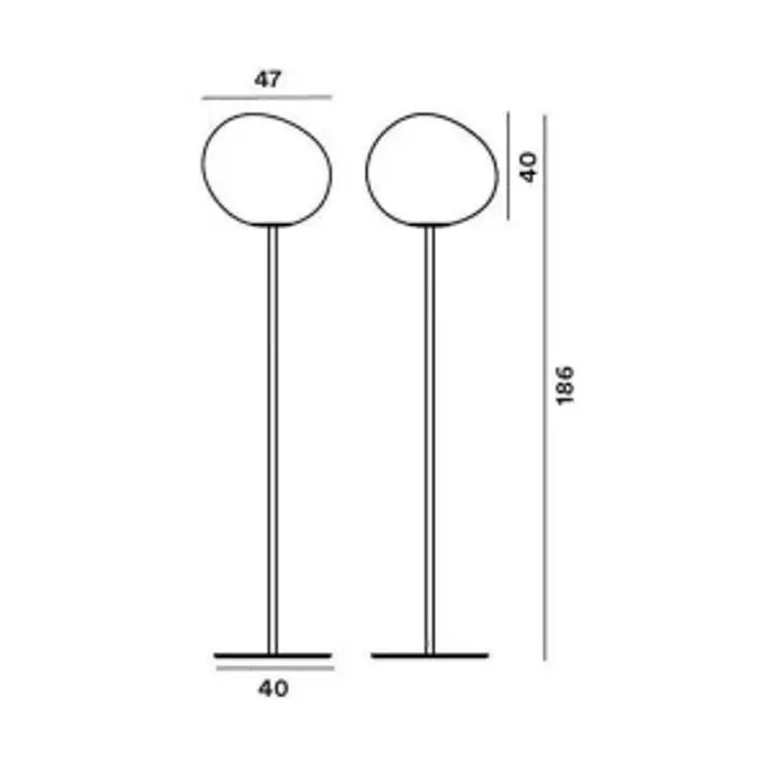 FOSCARINI GREGG MEDIA PODNA LAMPA E27 ZLATNO/BIJELA