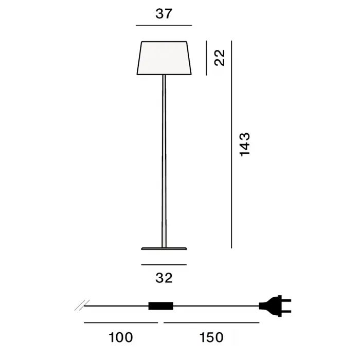 FOSCARINI LUMIERE XXL PODNA LAMPA ALUMINIJ/BIJELA