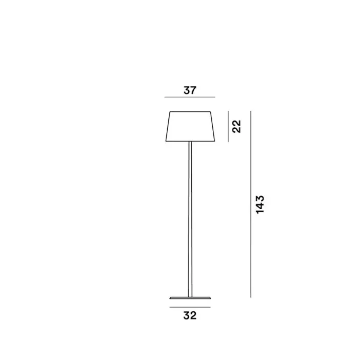 FOSCARINI LUMIERE XXL STAJAĆA LAMPA KROM/SIVA