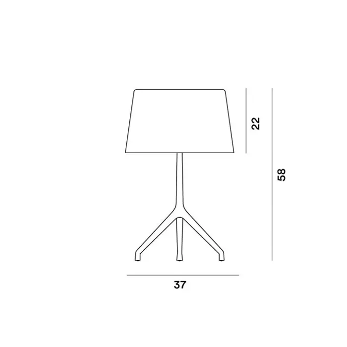FOSCARINI LUMIERE XXL STOLNA LAMPA KROM/CRNA