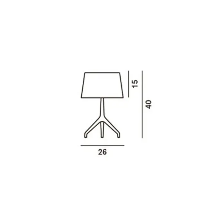 FOSCARINI LUMIERE XXS STOLNA SVJETILJKA ALUMINIJ/SIVA