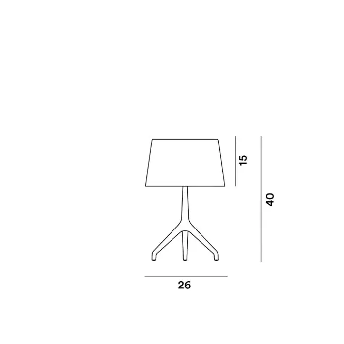 FOSCARINI LUMIERE XXS STOLNA SVJETILJKA KROM CRNA/BIJELA